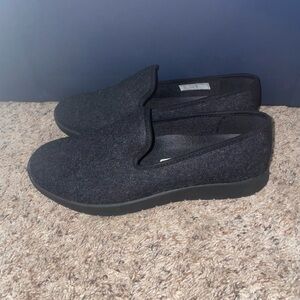 Lands’ End Women’s Size 8D Black Wool Slip-On Shoes Loafers Comfort Step